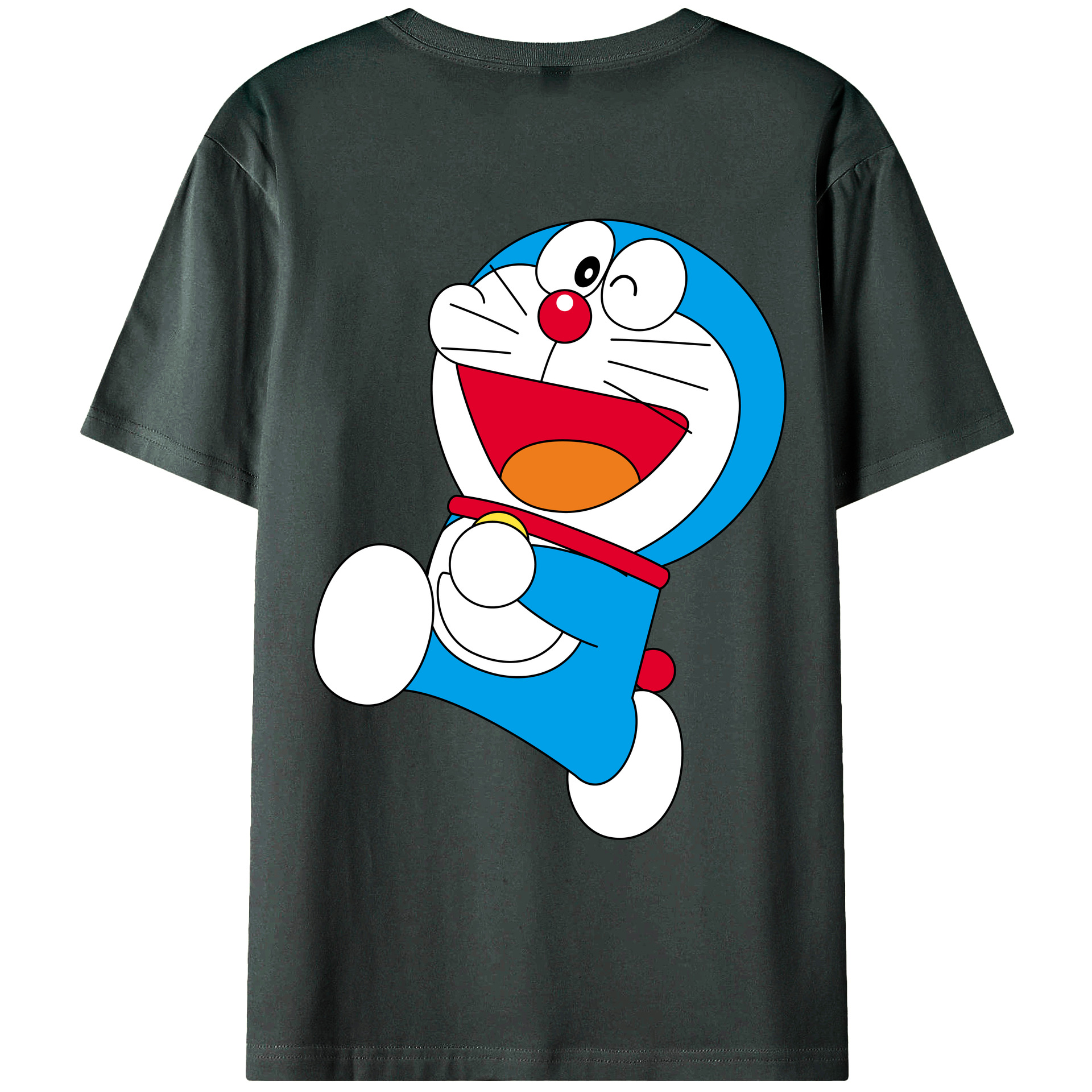 （画像用） ドラえもん Doraemon 綿100％ メンズ半袖Tシャツ（バックプリント） 通気性